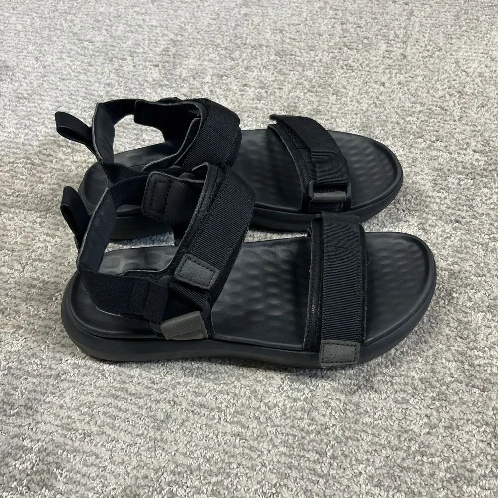 Hey Dude Carson Sandals Mens 7 EU40 Black Summer Strappy Outdoor Walking Comfort